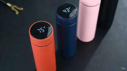Smart Insulated Mug Stainless Steel Thermos Bottle LED Display (F - Fahrenheit)