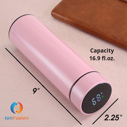 Smart Insulated Mug Stainless Steel Thermos Bottle LED Display (F - Fahrenheit)